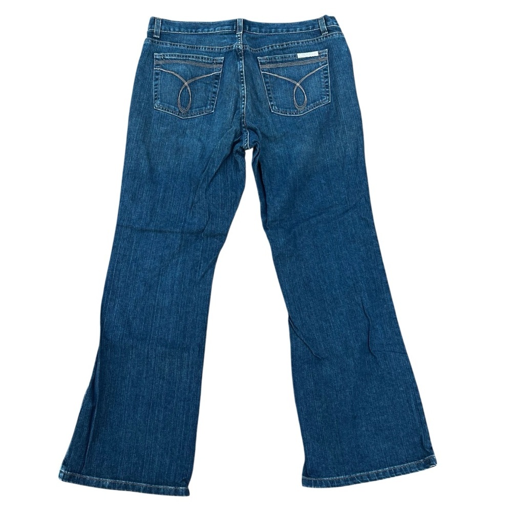 Calvin Klein Vintage Y2K Jeans Women's Flare 17N Blue Faded WB94A22 Size 16 L30 - Picture 4 of 13
